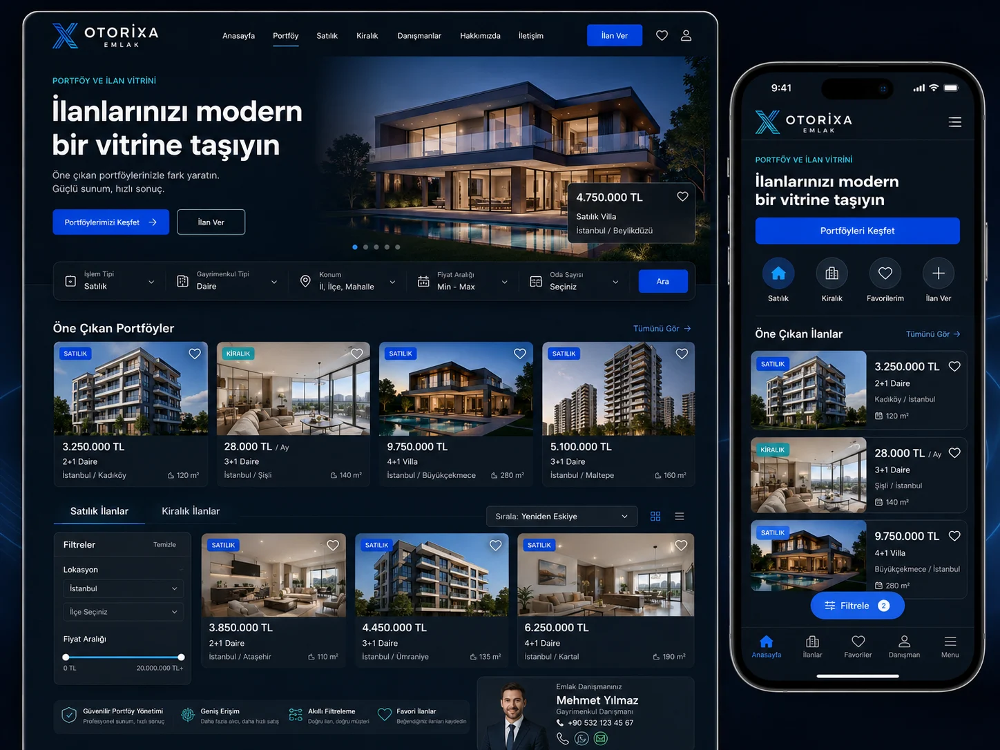 SEO Uyumlu Emlak Web Sitesi ve Portföy İçerikleri